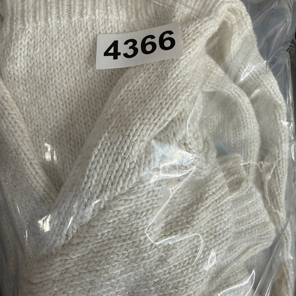 Cat Jack Cream Knit Sweater Dress Girls 2T Long Sleeve Sparkle Fair Isle Accents - Picture 5 of 5